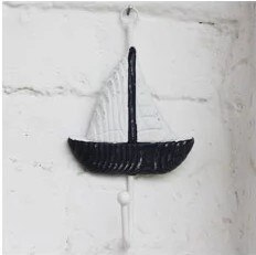 Mediterranen Stil Heimat Dekoration Mantel Einzel Haken Harz tun Alten Stil Schlecht Handtuch: Weiß