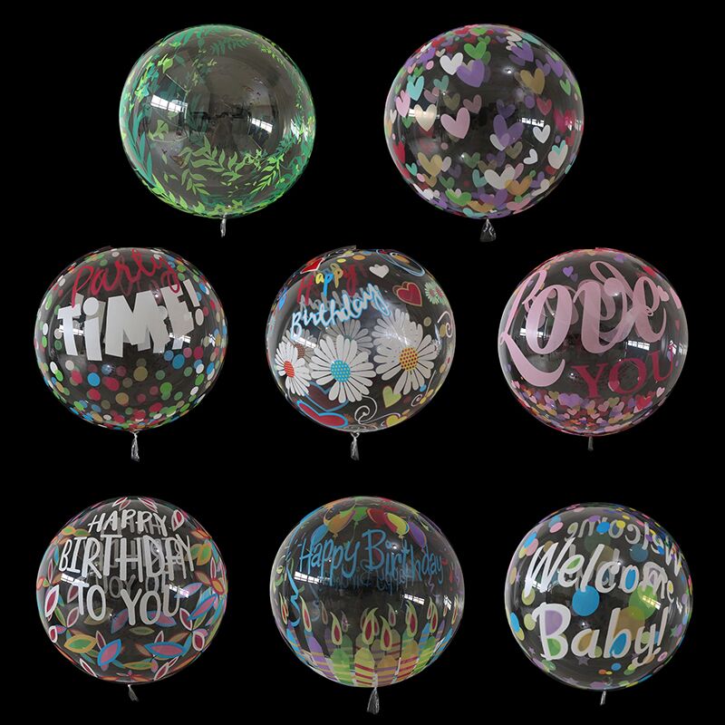 50pcs Transparent Globes Clear Balloon Helium Inflatable Bobo Balloons Wedding Birthday Baby Shower Decoration Bubble supplies