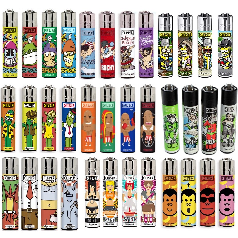 Clipper Coleciones Caricatura, Elige la Colecion de 4 Mecheros