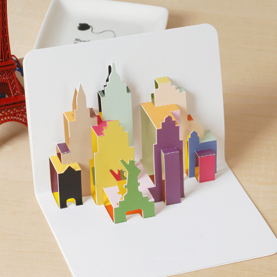 Papier sculpture 3D stéréo carte de voeux fête des enfants anniversaire carte enfants accessoires de