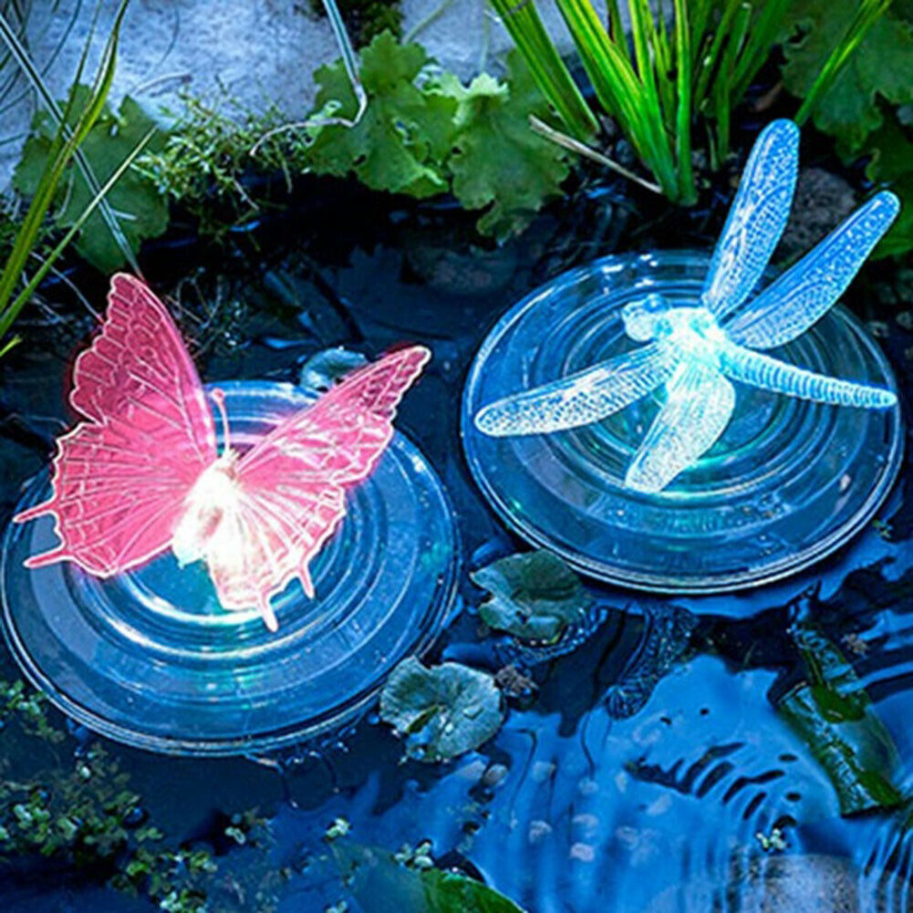 Solar Led Float Lamp Rgb Kleur Veranderen Vlinder/Dragonfly Shape Outdoor Tuin Zwembad Fontein Zwembad Water Licht