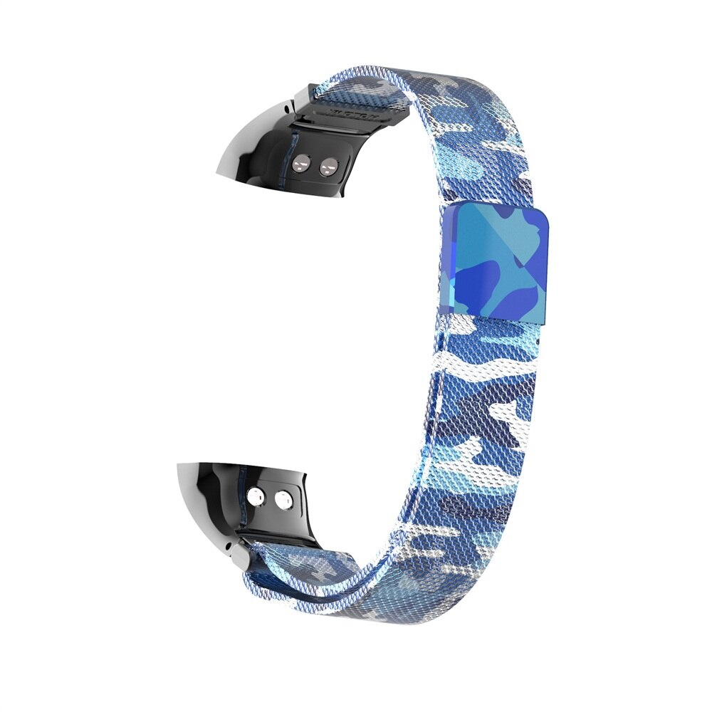 For Huawei Honor Band 5 4 Luxury Metal Loop Watch Band Magnetic Replacement Smart Watch Strap Bracelet Wristbands: Camouflage blue