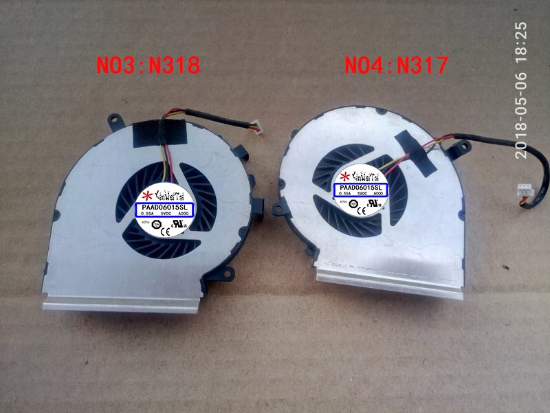 Ventilateur pour MSI GE72 GE62 PE60 PE70 GL62 GL72 GP62 6QG GE72VR GP72VR 6RF 7RF PAAD06015SL N317 N318 n471 N372 N389