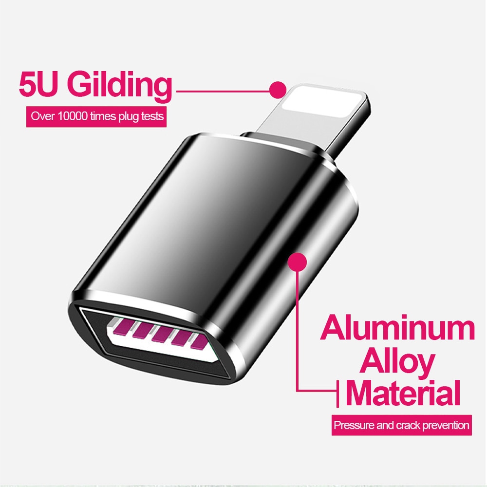 OTG Card Reader to Camera Adapter 3.0 for Lightning USB Cable Converter Electric Piano MIDI Keyboard for iphone 7 8 ios 13 ipad