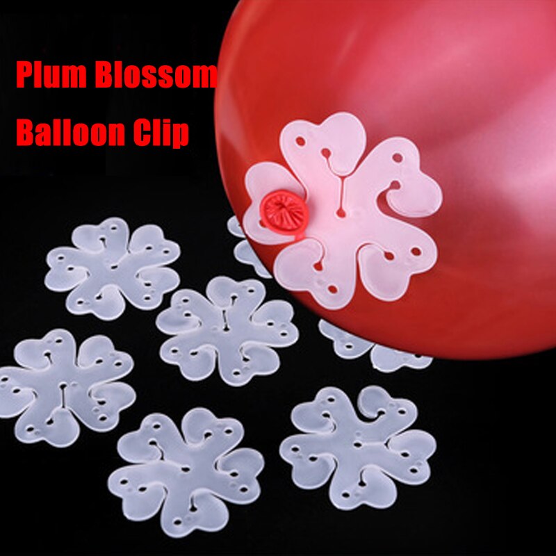 5 pcs Ballon Clip Pruimenbloesem Bloem Ballon Seal Bloem Vaste Versieren Waterstof Ballon Speelgoed Lijm Klem Map Party Hoed tool