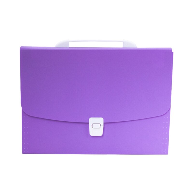 Mehrlagige, tragbare dokumentenmappe mit  a4 fächern, 13 , wasserdicht und mit 2 selbstklebenden registerkarten.: Lila
