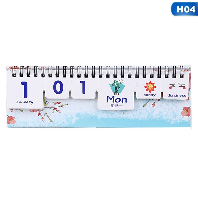 Cute Animal Starry Sky Desk Calendar Tearable Perpetual Calendar Daily Table Planner: 4