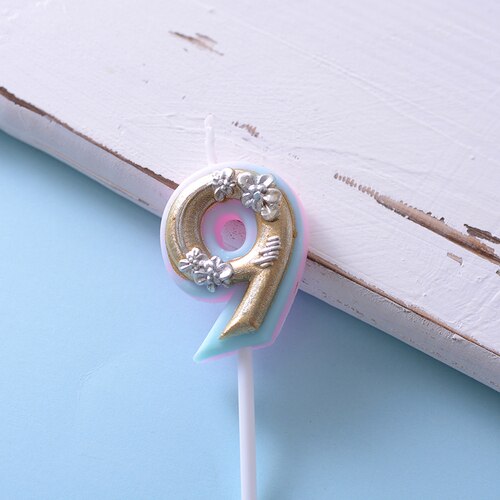 fleur anniversaire bougie gâteau décoration numérique romantique adulte fille gâteau bougie: 9