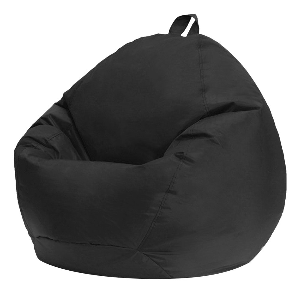 Bean Bag Cover Lazy Lounger Without Filler Adults Kids Furniture Living Room Oxford Fabric Soft Bean Bag Cover: Black