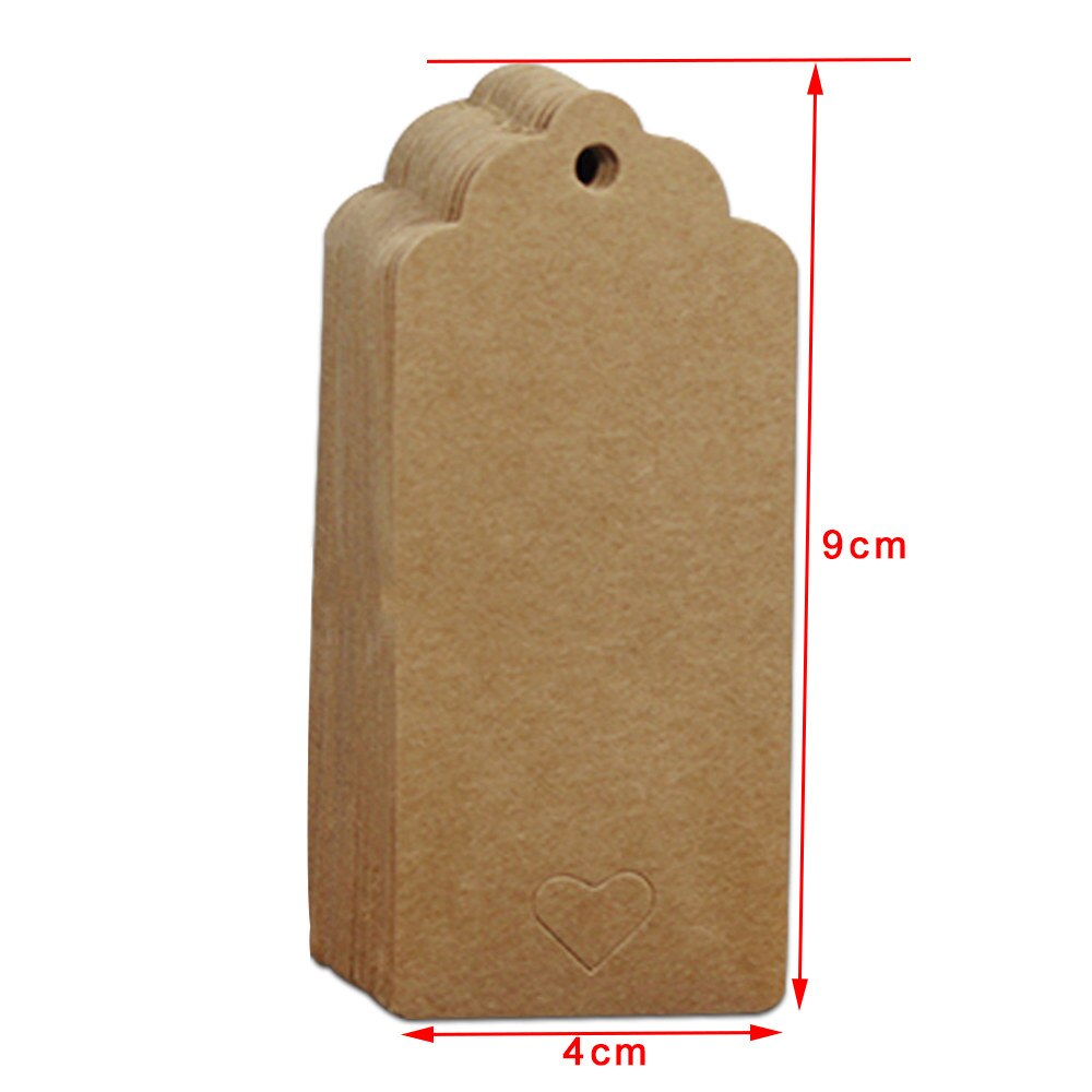 4*9cm 100Pcs/ Lot Stock Skeleton Heart Cardboard Blank Price Hang Tag DIY Kraft Paper Tag Wedding Party Favour Supply Cards