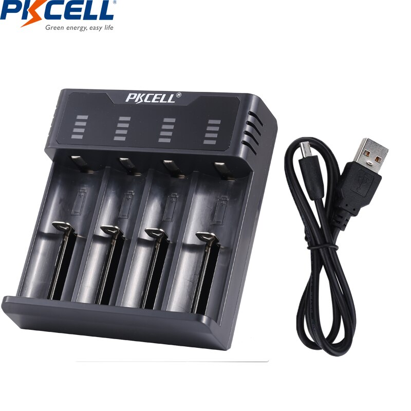 PKCELL Battery Charger for 18650 26650 21700 AA AAA lithium NiMH NICD battery USB AA AAA Charger fast charging: PK-8341
