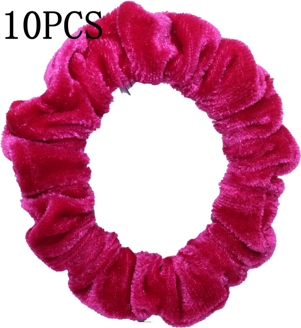 Paquete de Scrunchies del pelo de terciopelo para niña, bandas elásticas para el pelo, conjunto de soporte para cola de caballo, accesorios para el cabello, sólido, sin arrugas, 10/6 Uds./lote