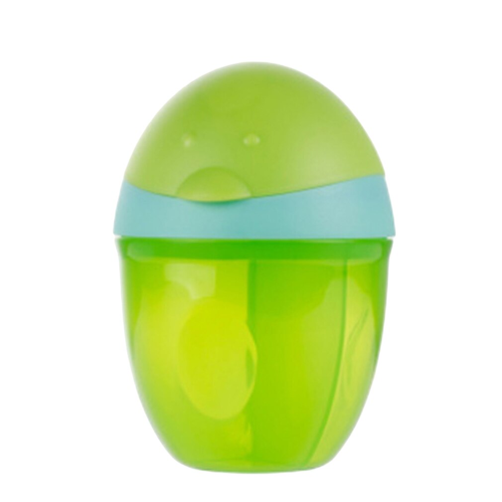 Cartoon Penguin Baby Milk Powder Box Portable Three-Layer Formula Dispenser Food Container Storage Feeding Box: green