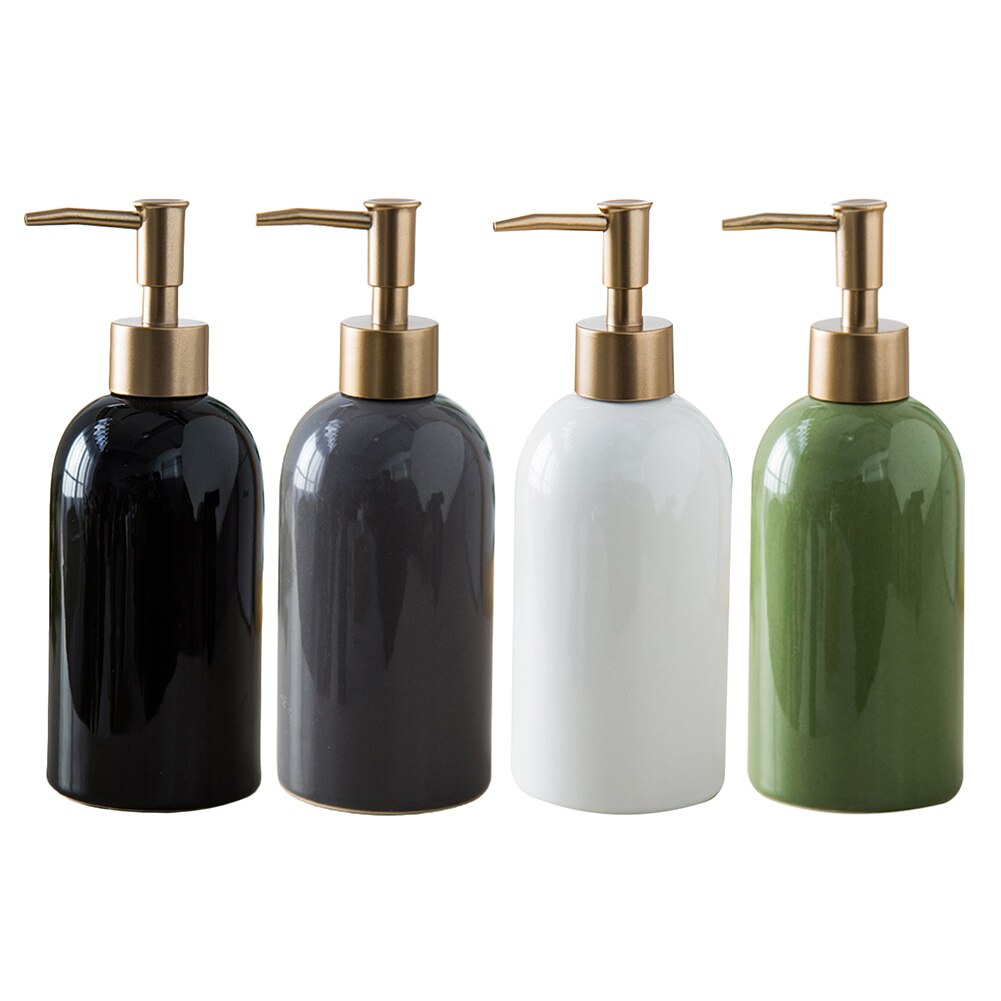 420ml flydende sæbe shampoo lotion shower gel keramisk tom pumpe flaske container shower gel keramisk tom pumpe flaske container