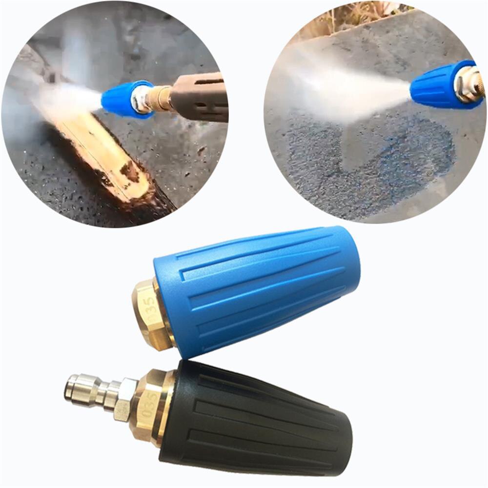 4000psi Pressure Washer Tips Turbo Nozzle Max Rotating Pressure Washer Nozzle with 1/4'' Quick Connect for Remove Ads Bark Rust