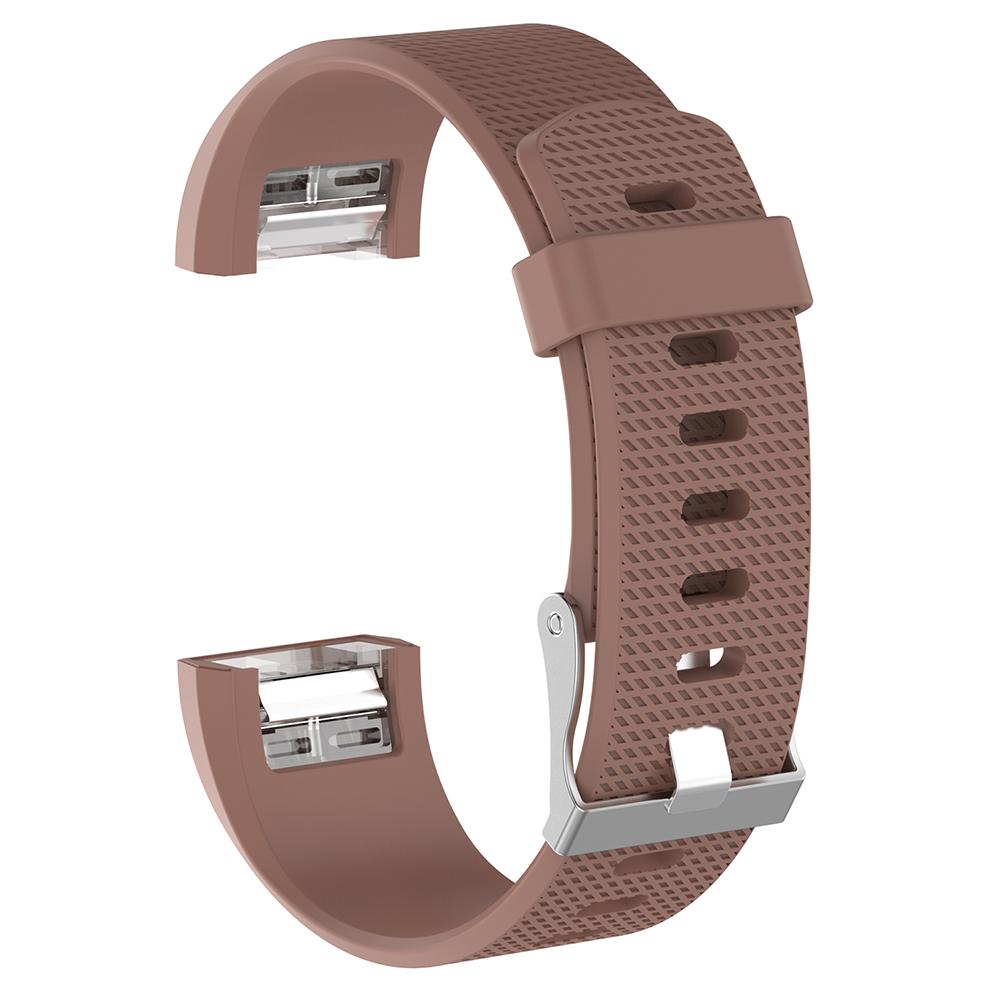 ALLOYSEED Soft Silicone Color Smart Watch Bracelet Band For Fitbit Charge 2 Replacement Wristband Watch Strap For Fitbit Charge2: Coffee 