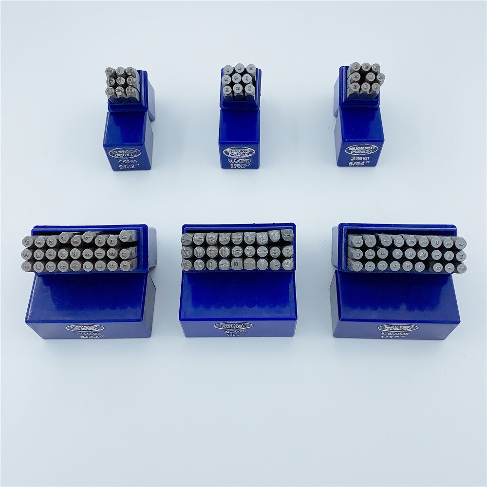 juego de punzón de letra de 2mm 3mm con número de letras, juego de estampado de punzón de letra de metal de aleación de acero 27 Uds.
