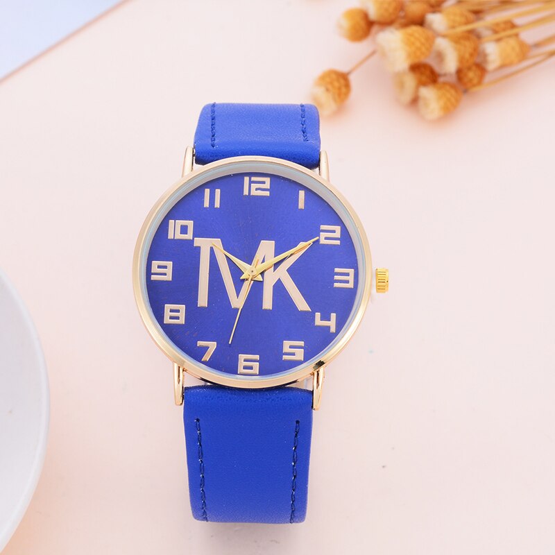 Top luksusmærke simpelt casual quartz ur kvinder rosenrød guld læderrem ure dame armbåndsur ur