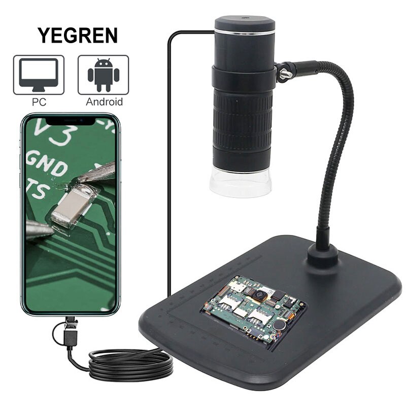 Led Usb Digitale Microscoop 1000X Wifi Mobiele Telefoon Microscoop Ondersteuning Ios Android Pc Video Microscoop Voor Huid Detectie