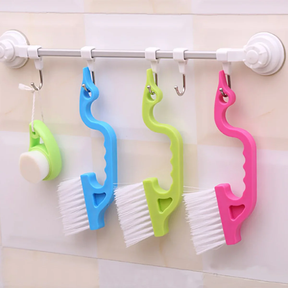 Cepillo de limpieza para el hogar 2 en 1, pala de boca plana, cosas útiles para cocina, baño, herramientas de baño, suministros para el hogar