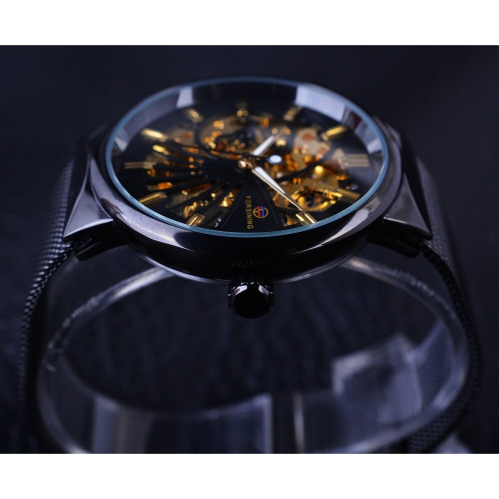 Forsining Luxe Dunne Case Unisex Waterdicht Heren Samll Wijzerplaat Horloges Top Luxe Mechanische Skelet Horloges