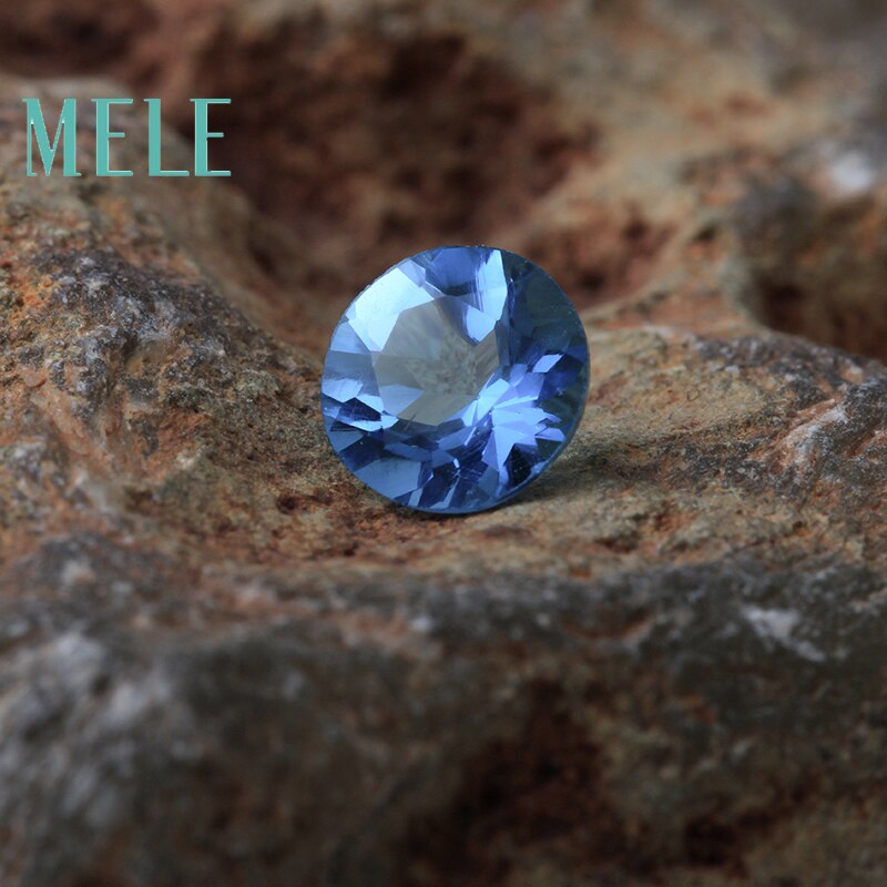 MELE Natuurlijke Blue topaz voor sieraden maken, Heldere 6mm ronde cut loose gemstone, Sieraden met steen