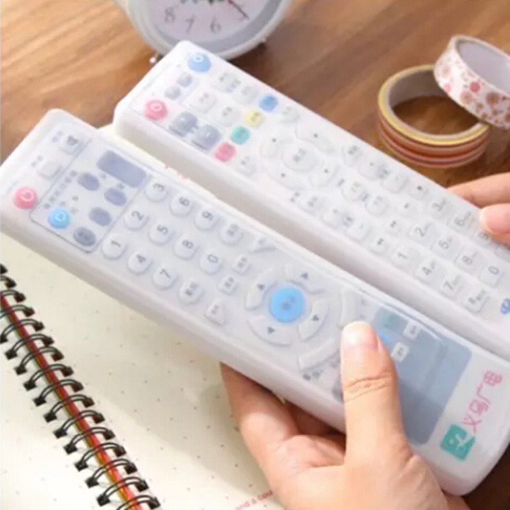 Clear TV Air Condition Remote Controller Silicone Protector Case Cover Skin Waterproof Pouch Pencil Bags