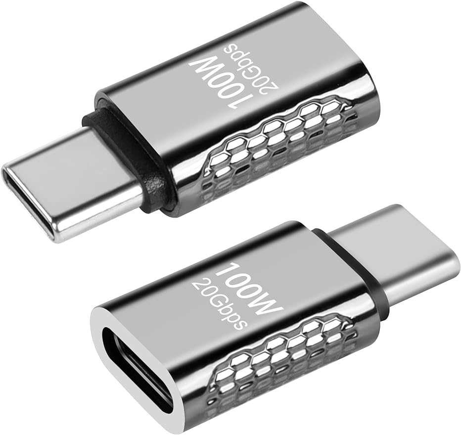 Adattatore USB C, connettore Extender USB C maschio-femmina da 100W, supporto USB tipo C 20Gbps connettore Video 8K e 60Hz (dritto M/F)