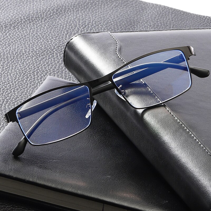 Anti Blue Light Glasses Men Computer Screen Eye Protection Anti Radiation Eyewear Frames Goggles Anti Eye Fatigue Glasses: Dark Gray
