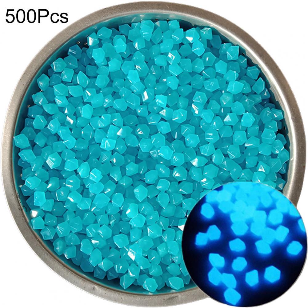 500Pcs Aquarium Stone Lightweight Good Looking Fish Tank Decoration Artificial Stone Artificial Stone: Blue
