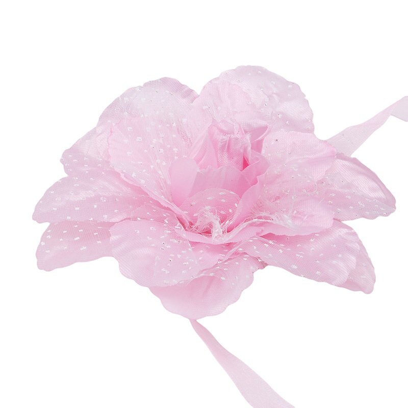 1pc pioenroos bloem gordijn clip-on stropdas band touw huisdecoratie gordijnen achterkant houder stropdas houder clip doek bloem: Roze