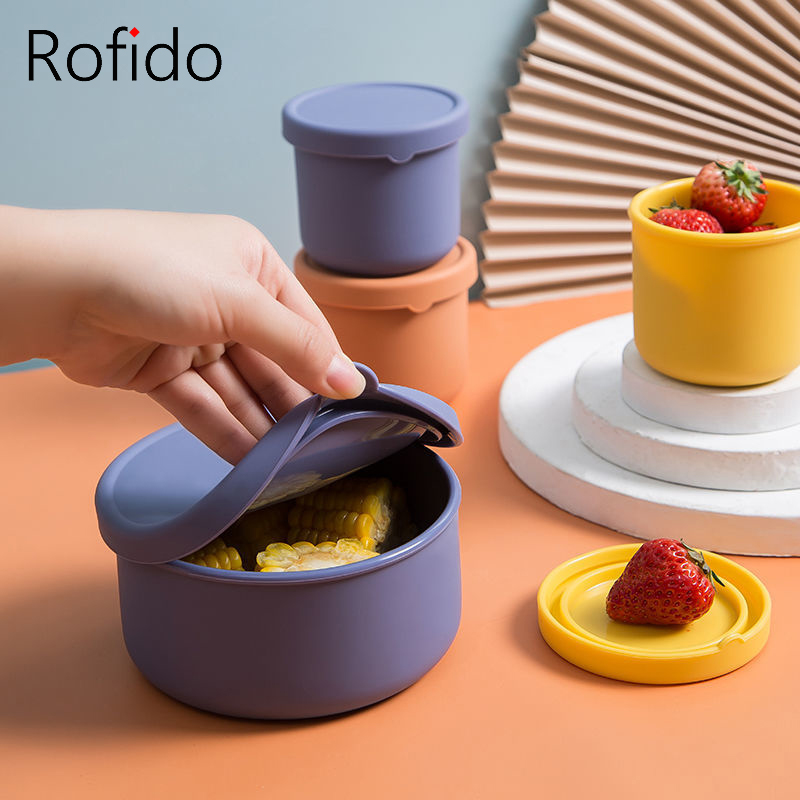 Silicone Lunch box fresh-keeping box Leak-proof Fruit Salad Bowl Microwave Tableware For Women Meal Prep Food Storage Containers