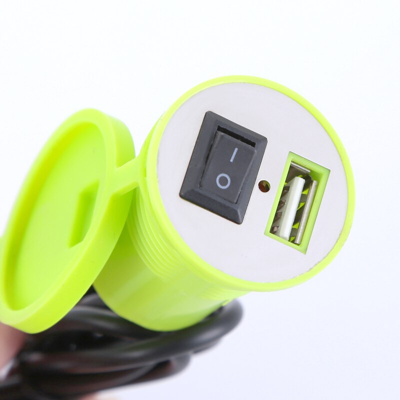 12V/24V 5V 1.5A Motorcycle Socket Plug USB Charger Adapter Waterproof Switch Phone Charging Adapter For Motorbike Motorcycle