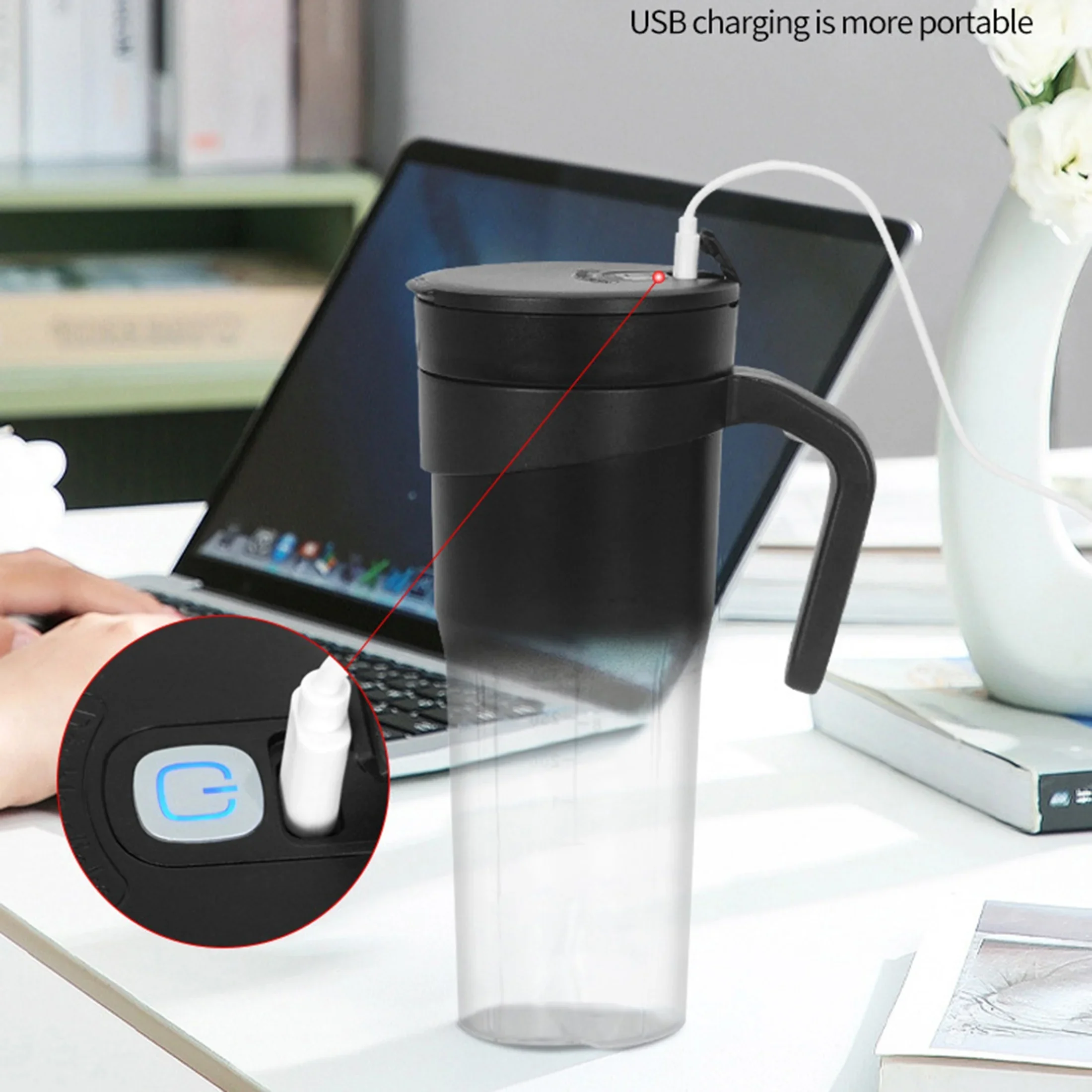 1PC sapcentrifuge draagbare multifunctionele USB-oplader, fruitpersbeker, elektrische sapcentrifuge