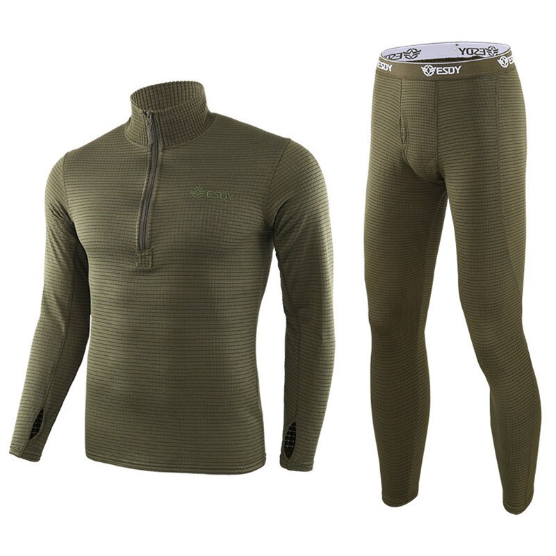 Winter Thermisch Ondergoed Sets Mannen Sneldrogend Anti-Microbiële Stretch Thermo Compressie Fleece Zweet Fitness Warme Lange Onderbroek