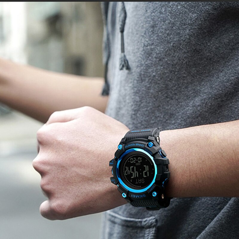 Hommes sport montres heures podomètre Calories montre numérique hommes altimètre baromètre boussole thermomètre météo Relojes SKMEI