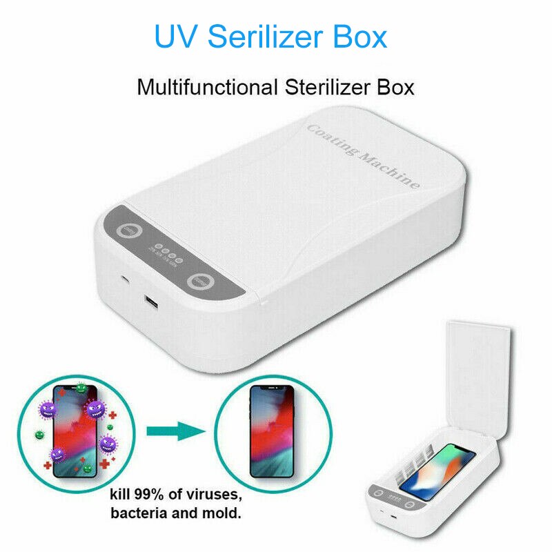 Tragbare UV Sterilisator Box Telefon UV Sanitizer UV Birne Desinfektion Reinigung Gerät mit Keimtötende licht für Uhr Telefon Maske