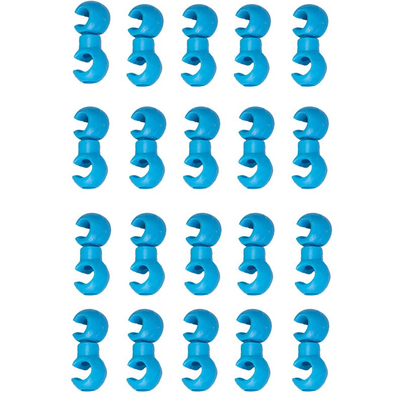 20pcs/Lot Mountain MTB Bicycle Brake Line Buckle S - type Fixed Bicycle Line Buckle Rotated Clip: sky blue
