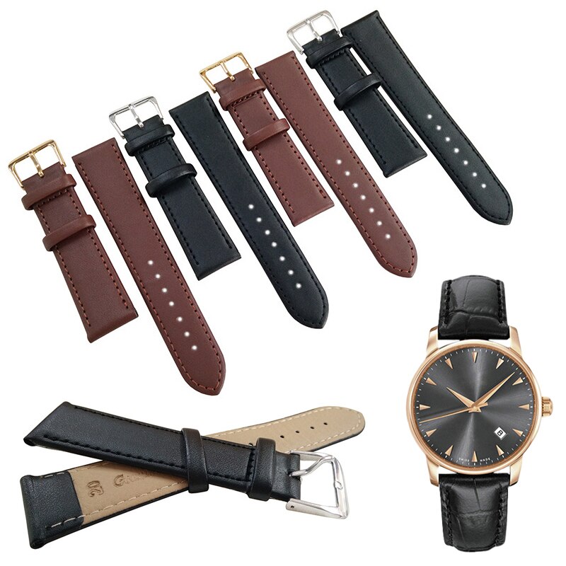 Lederen Horlogebanden Horloge Accessoires Bruin Kleur Horloge Riem Vervanging Diy Handgemaakte Gesp Band Strap
