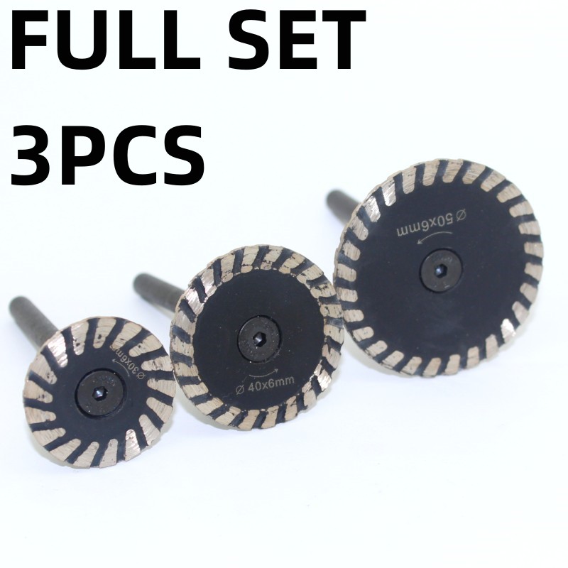 Mini Diamond Saw BIade 6mm shank Carving Grinding Cutting Disc for Granite Marble Stone Concrete cutting tool: Yellow