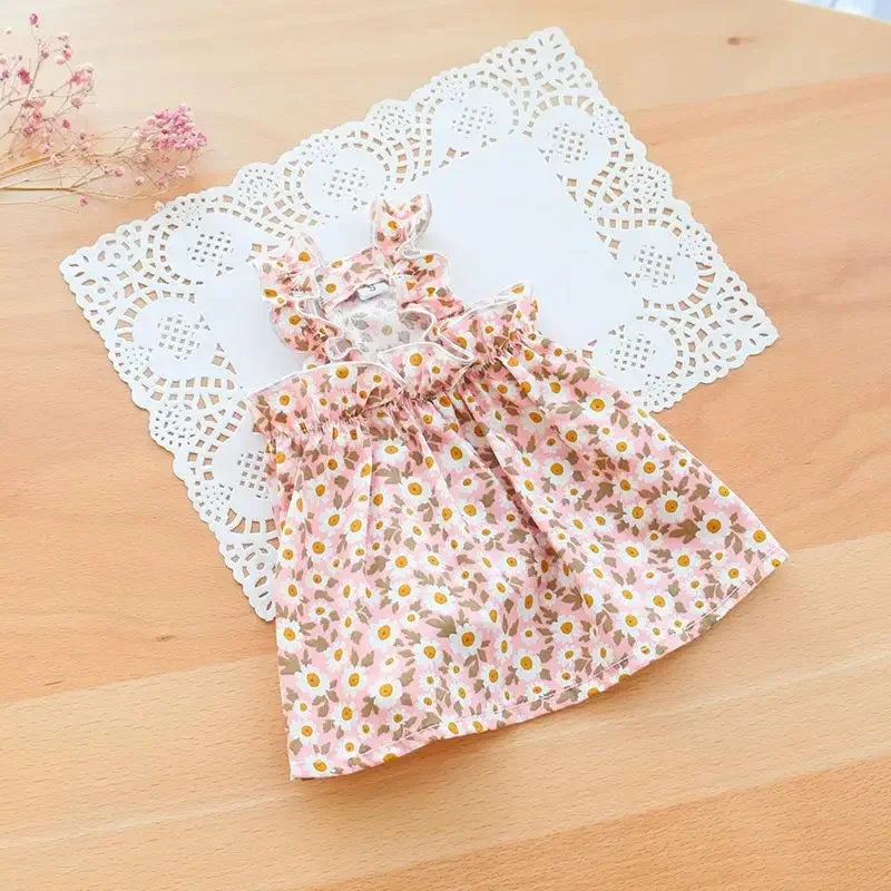Huisdierkleding Lente/zomer Kleine kat/hond Kleine madeliefje Schouderriem Prinsessenjurk Huisdierkleding Kitten/hond Zachte jurk: M / green