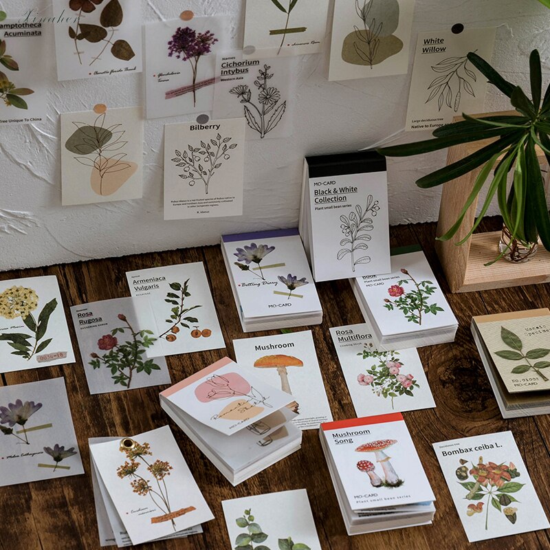 80 stk soppblomstblad mini boksider materiale papir søppel journalplanlegger scrapbooking årgang dekorativt diy håndverk papir