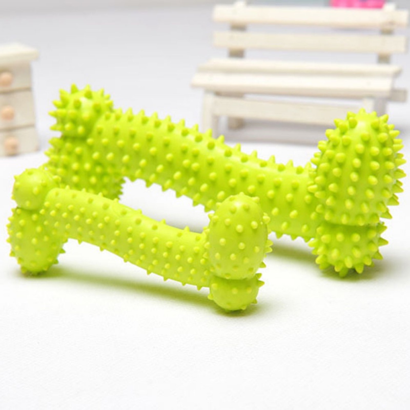 Pet Dog Rubber Chew Toys Durable Bone Shaped Chew Toys Puppy Tooth Training Products Releasing Pressure Toy for Cat Dog