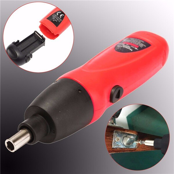 Electric Screwdriver 6V Battery Operated Cordless Screwdriver Drill Tool Electric Screwdriver Set + 11Pcs Bits Accessories