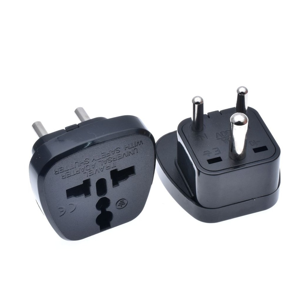 IEC Type D UK/AU/US/EU to Small South Africa Power Plug Converter Adaptor India Nepal Sri Lanka Tourism converter safety door