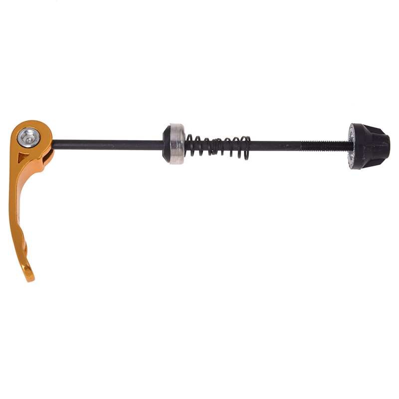 Pair MTB Bike Wheel Skewer Quick Release QR Front Rear Axle Yellow