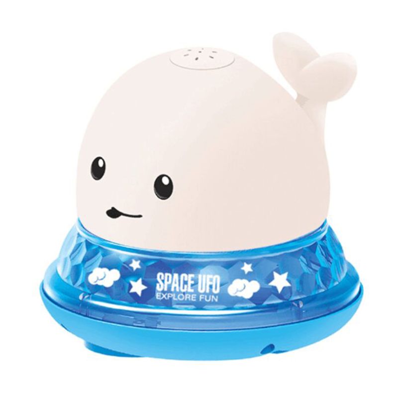 Cute Whale Electric Induction Sprinkler Spray Bath Toy with Music Light Water Q6PD