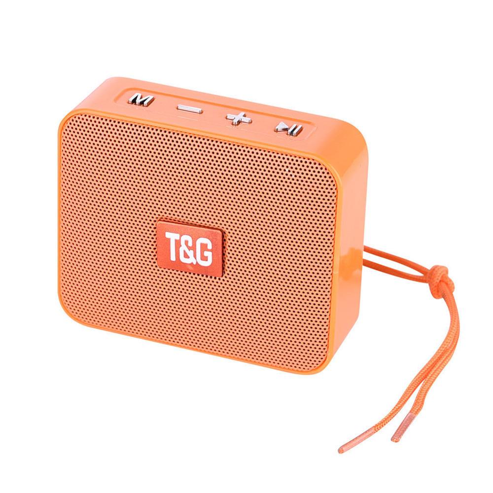 Tragbare Lautsprecher Lauter Stimme Mini Wireless Bluetooth Lautsprecher Mit Seil Wasserdichte Bass TG166 Unterstützung USB/Tf-karte/FM audio/AUX: Orange