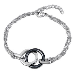 européenne dame Bracelet à breloques zircone cubique Bracelet en céramique cercle bracelets pour femme bijoux: Default Title