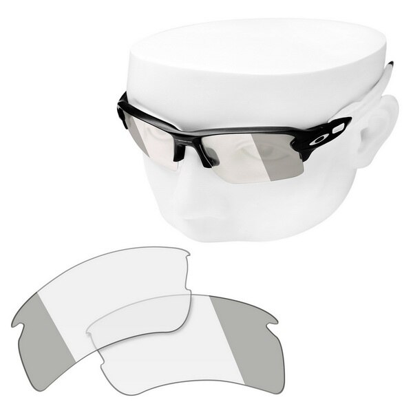 OOWLIT Polarized Replacement Lenses for-Oakley Flak 2.0 XL OO9188 Sunglasses: Eclipse Photochromic
